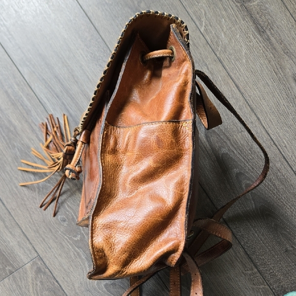 Patricia Nash Brown Leather Backpack - Picture 2 of 11